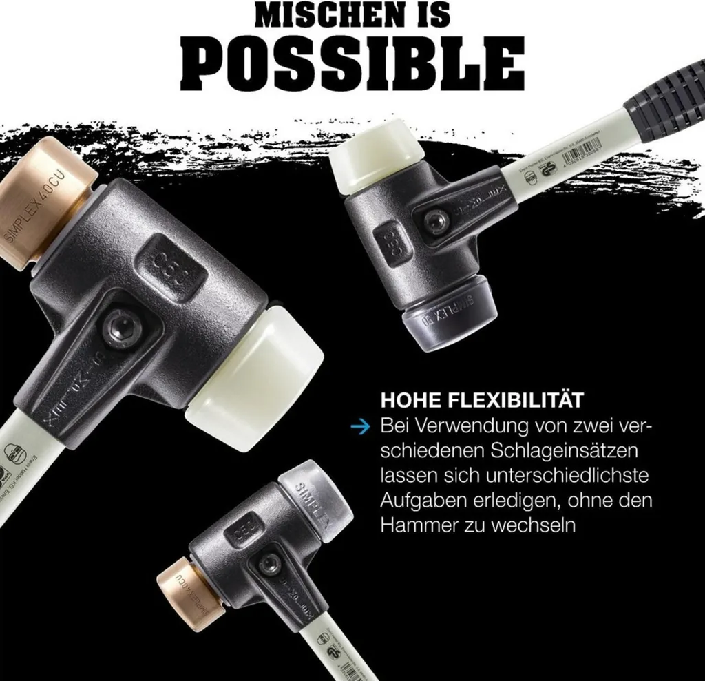 SIMPLEX Mazza Soft-Face Ø 40 | Gomma e Superplastica Halder - 8