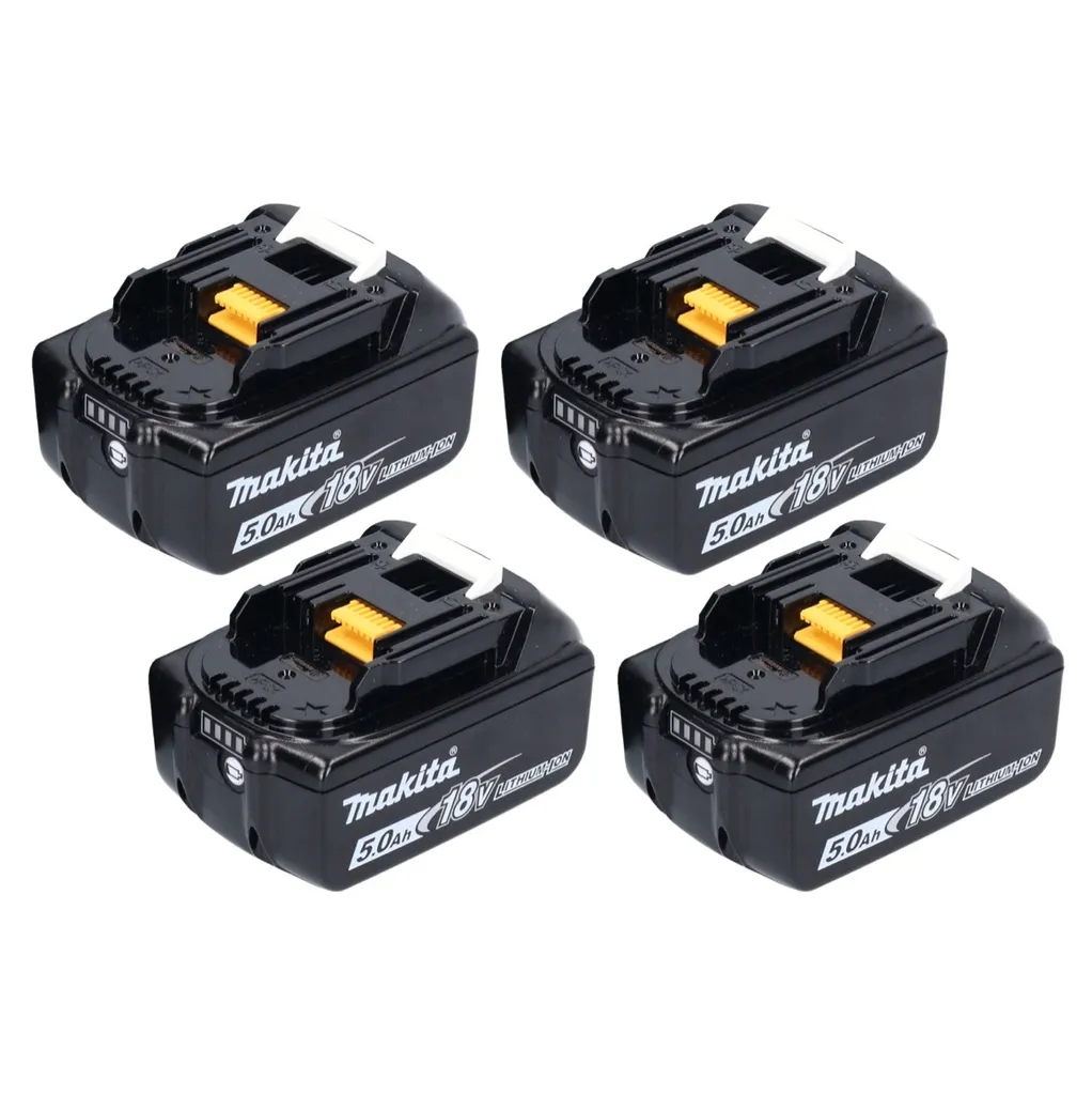 Batterie Makita 18V 5Ah BL1850B Lot de 4 : Fini les pannes sur vos travaux