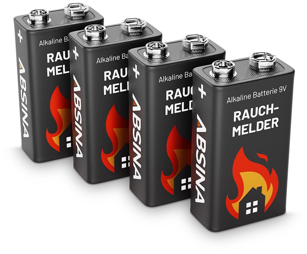 4-balení alkalických 9V 6LR61 blokových baterií ideální pro Obrázek produktu 