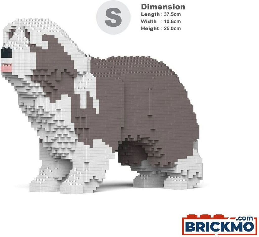 JEKCA Bricks Bearded Collie 01-M02 ST19PT54-M02