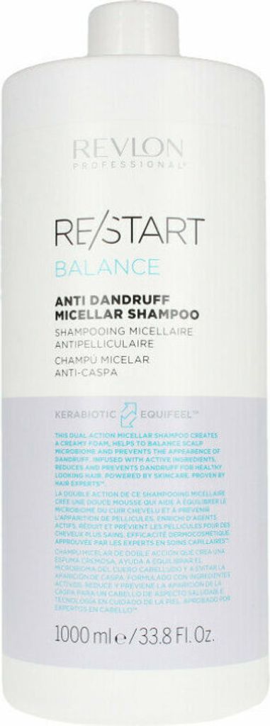 Revlon Professional Restart Balance Anti Dandruff Micellar Shampoo Reinigungsshampoo gegen Schuppen 1000 ml