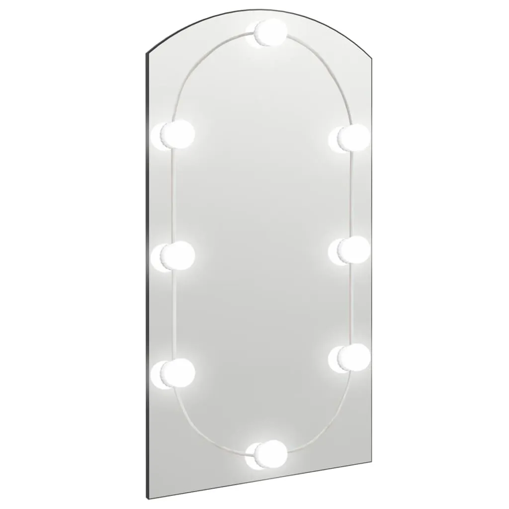 Specchio LED 90x45 Vetro Curvato: Illuminazione Bagno di Design Moderno