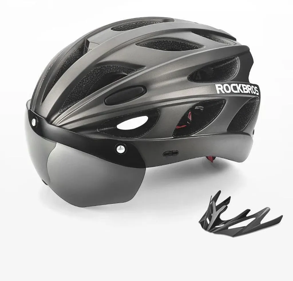 Casque de vélo route léger TT-16-TI-a avec lunettes amovibles XL 58-65cm