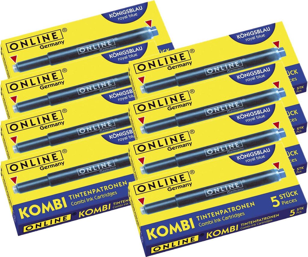 ONLINE® 70049 ONLINE® Kombi Tintenpatronen für Füller blau Immagine del prodotto 