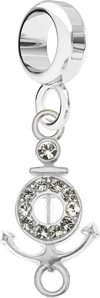 Pendente Ancora Marina Argento 925 Zirconia - Alta Gioielleria
