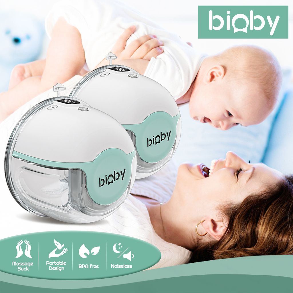 Elektrische Doppel Milchpumpe Babynahrung Massage Stillpumpe Komfort 