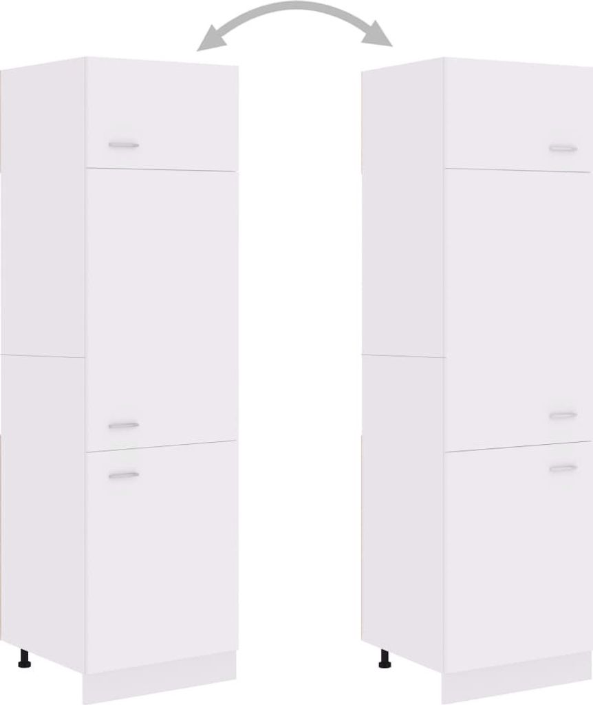 vidaXL Chłodzona szafka ścienna biała 60x57x207 cm materiał Zdjęcie produktu 5