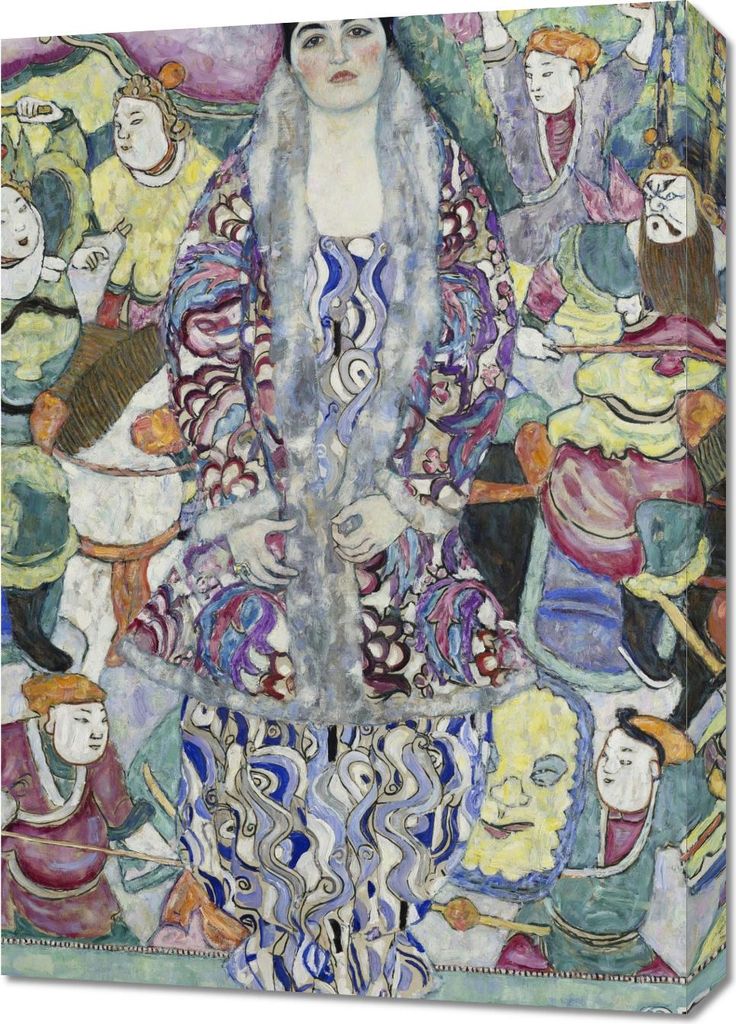 Bild 50x70cm Porträt von Friederike Maria Beer, Klimt Vintage