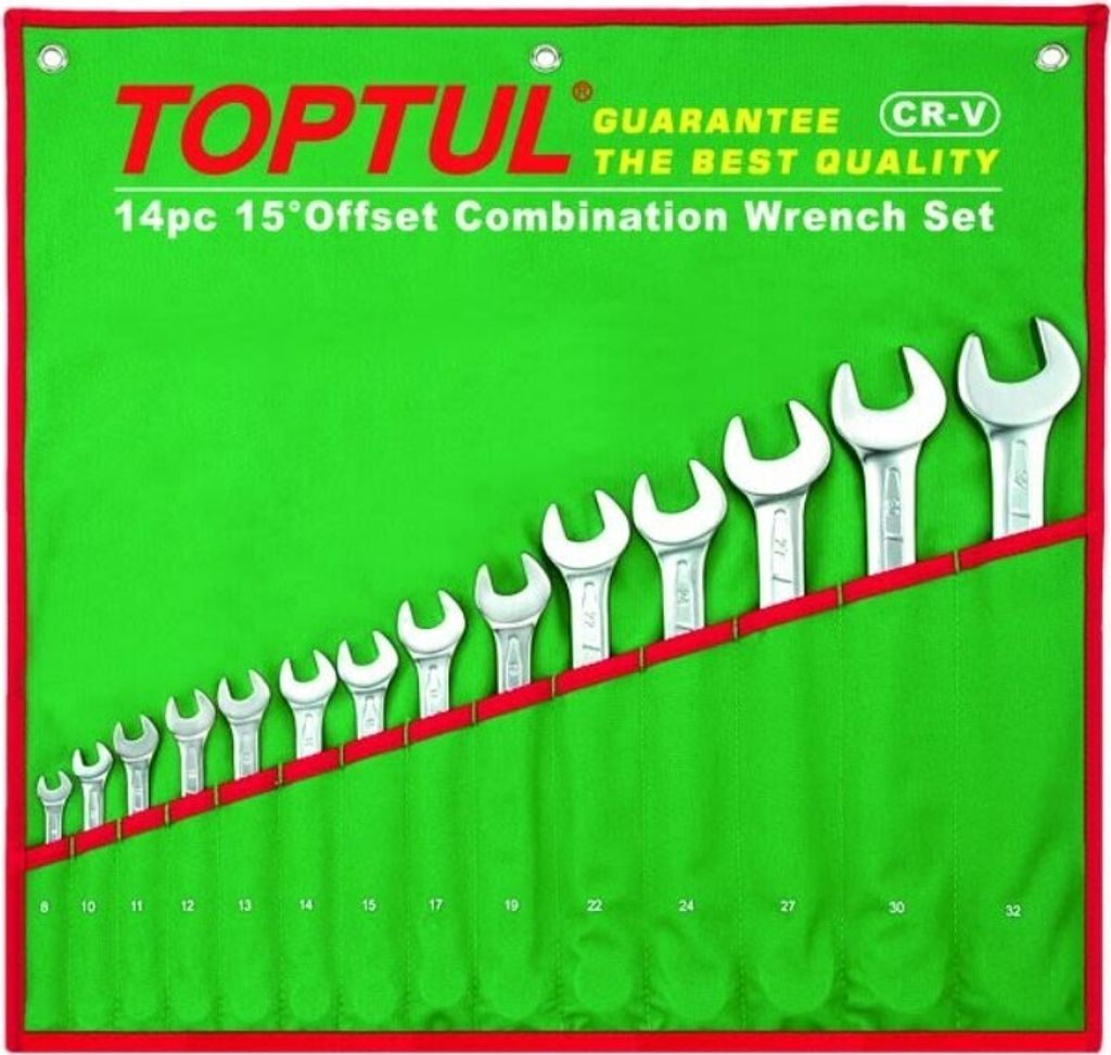 TOPTUL Ring- / Gabelschlüsselsatz GAAA1404 Chrom-Vanadium-Stahl 3.8kg