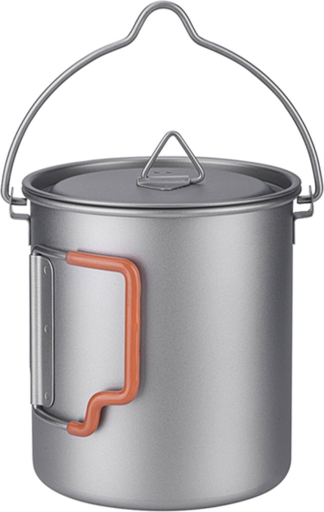 Stapelbare Becher Campingbecher Titan-Reisebecher Faltbarer Griff Tragbare Outdoor-Camping- und Reisebecher