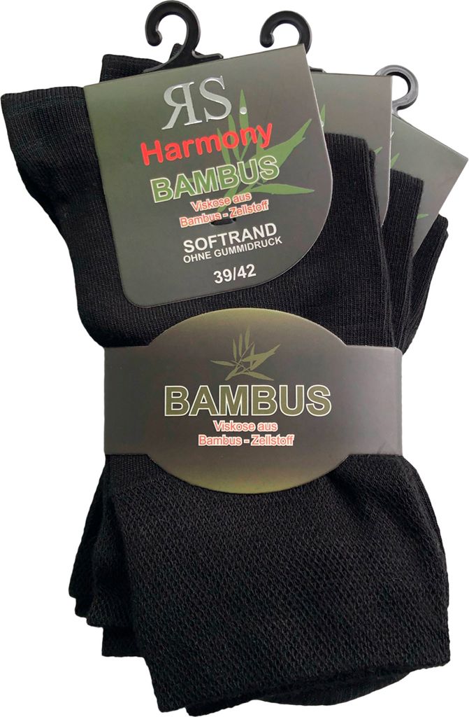 RS Harmony Socken "Bambus" 3er-Pack schwarz Produktbild 