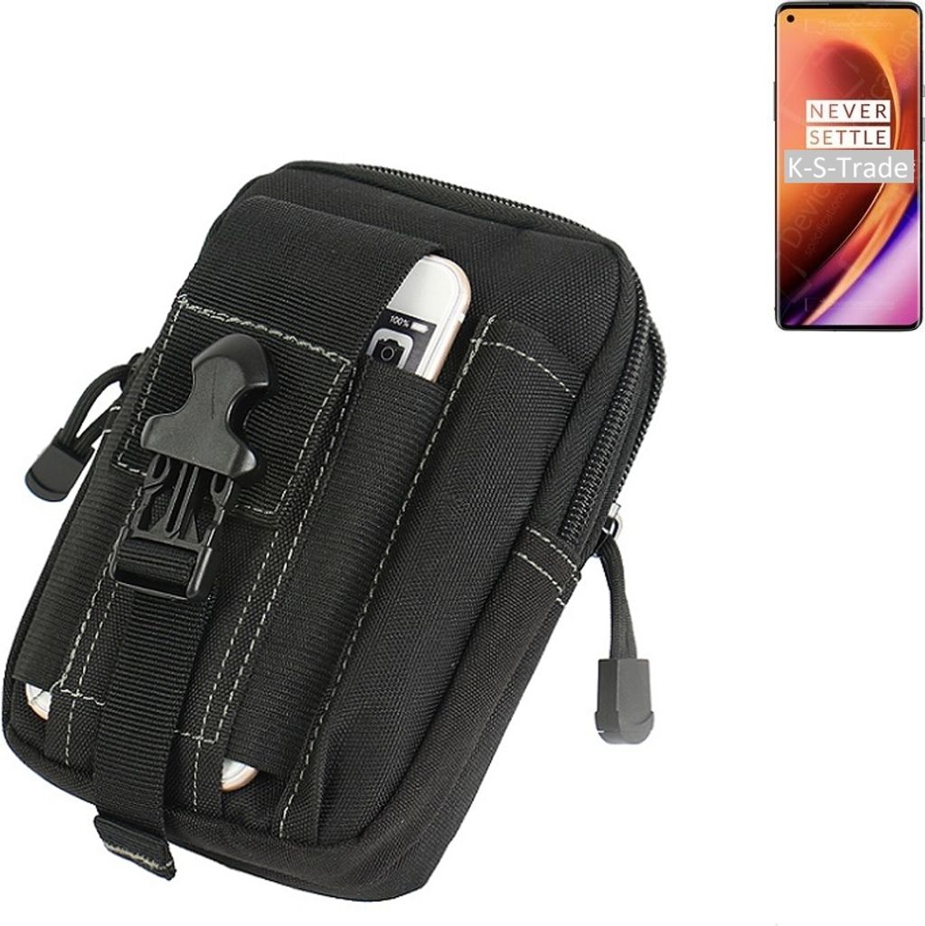 K-S-Trade Gürtel Tasche kompatibel mit OnePlus 8 Pro Gürteltasche Holster Schutz Hülle Handy Hülle Smartphone outdoor Handy-Hülle schwarz