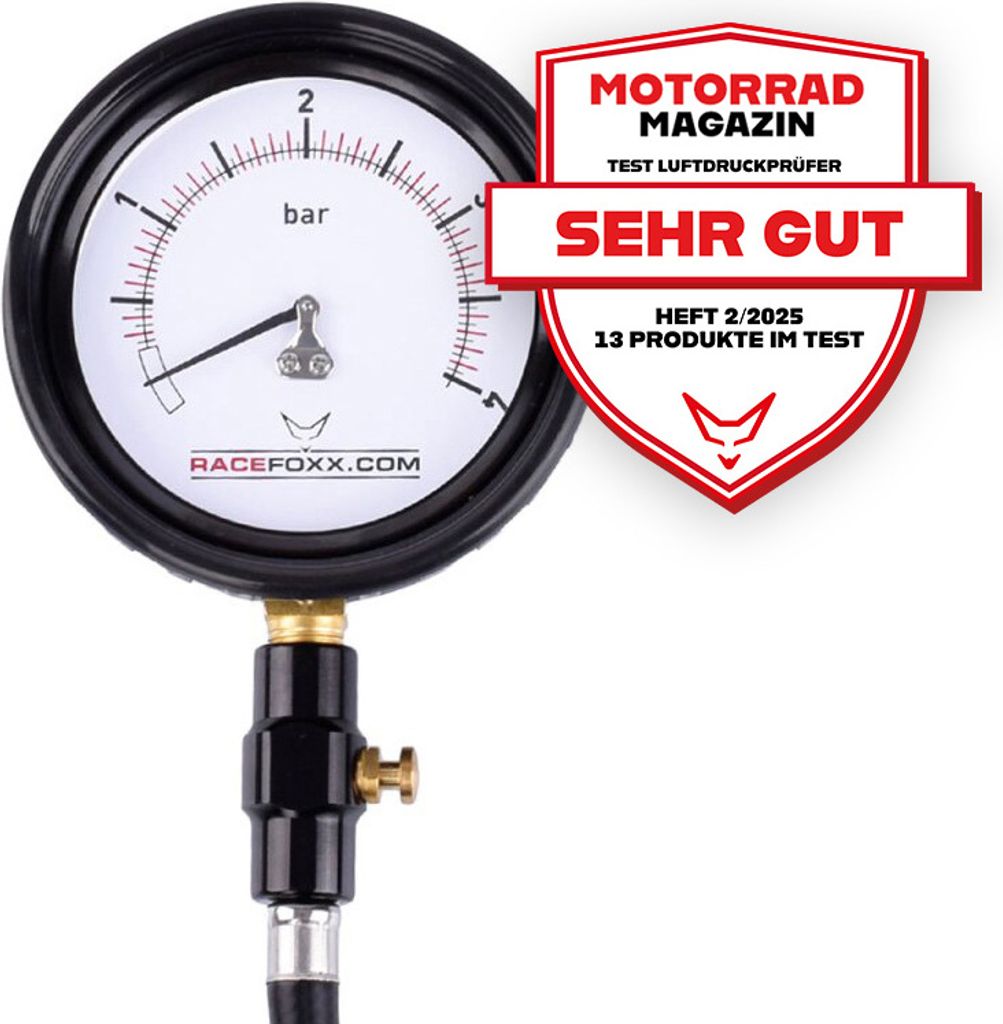 Luftdruckprüfer Professional ANALOG XL mit patent. Anschluss