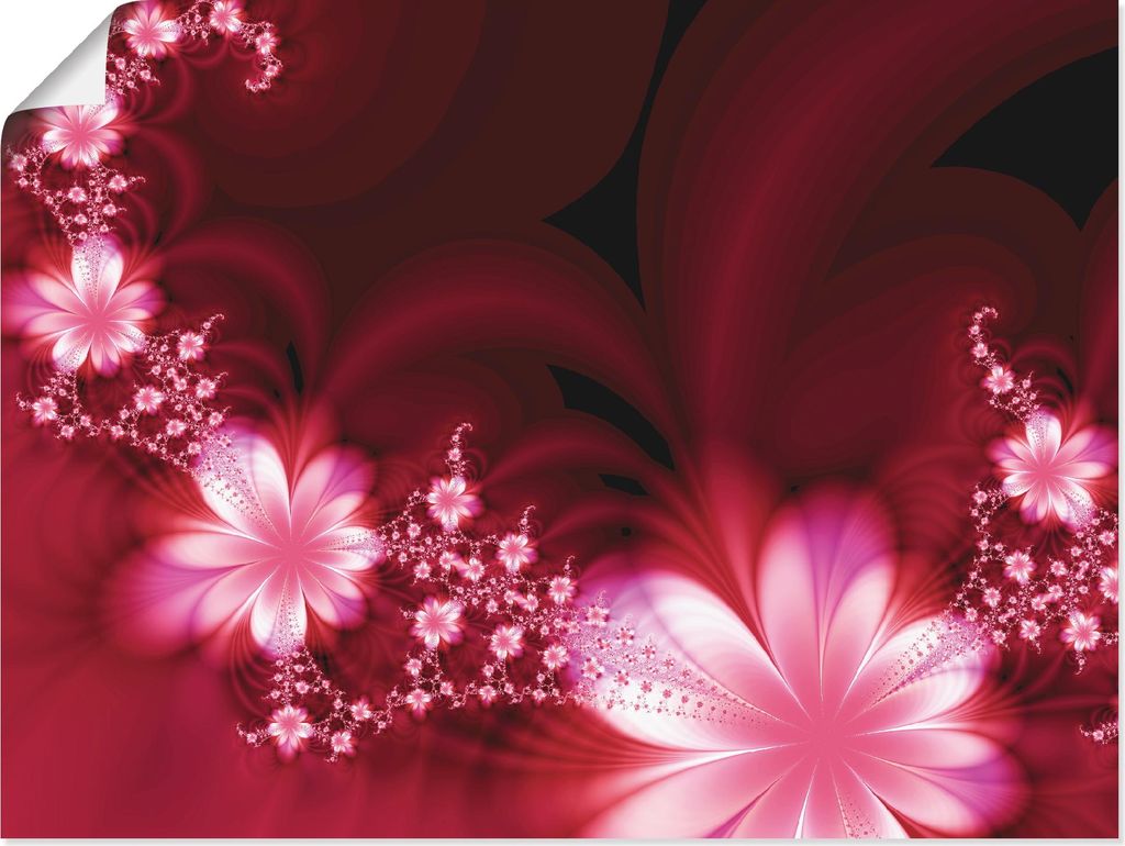 ARTland Poster Girlande aus Blumen Größe: 40x30 cm
