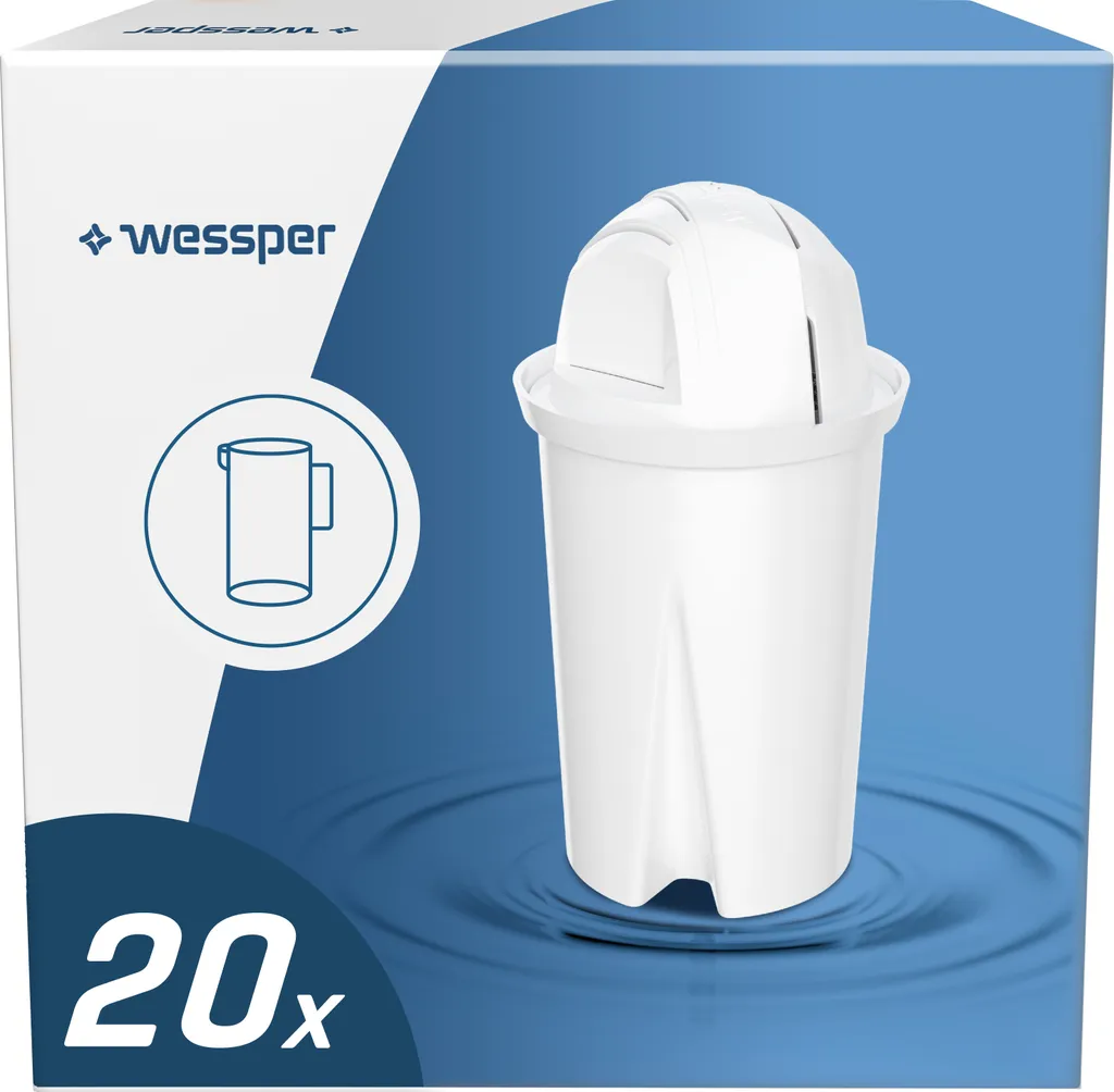 Cartouches Filtrantes Wessper Classic x20 pour Brita et Dafi Classic
