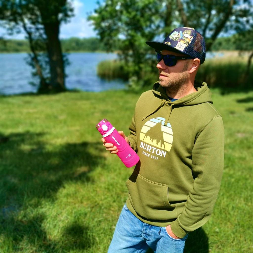 Große faltbare Silikon-Wasserflasche 750 ml Produktbild 