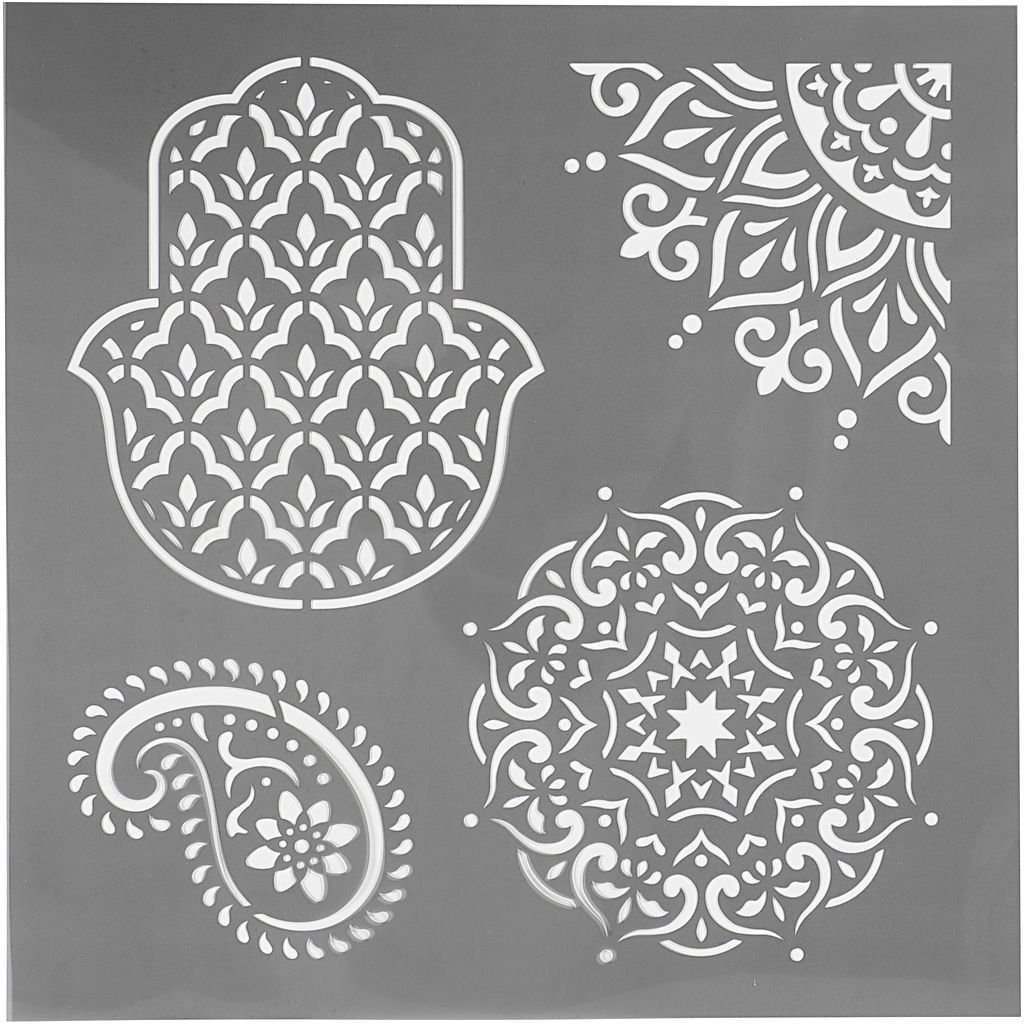 Creativ Company Schablone ethnische Motive 30,5x30,5cm Kunststoff Basteln