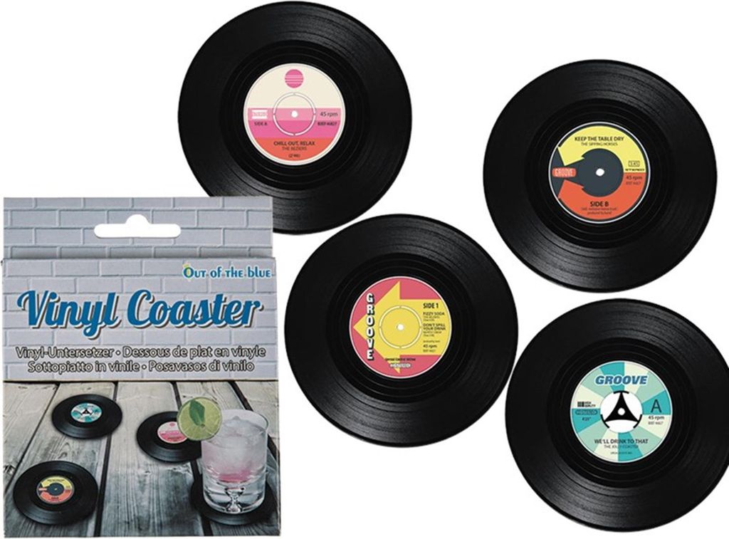 Out of the Blue LP -Untersetzer Vinyl Ø11cm Set von 4