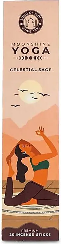 Encens Bâtons Moonshine Yoga Sauge Céleste 22g - Pack de 12 Pièces