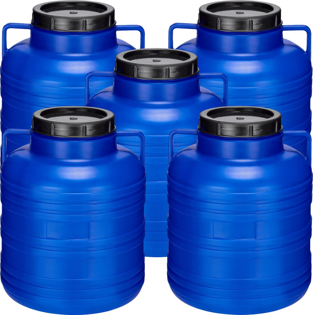 Set 20 Liter Futtertonne BPA-frei Lebensmittel-Fass Regentonne