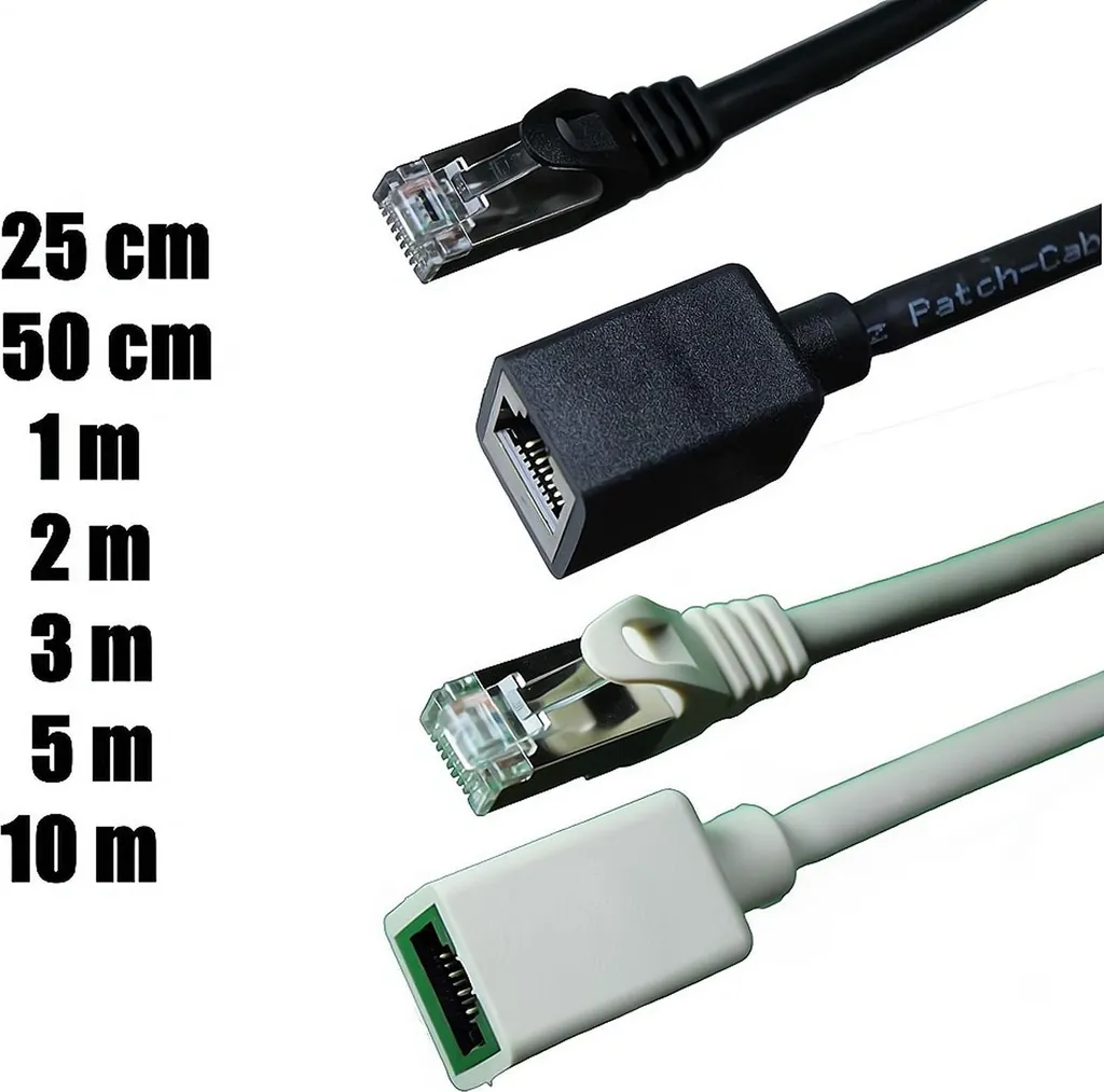 Câble de Rallonge RJ45 Cat.7 S/FTP PIMF sans Halogène Gris Longueur 0,5m