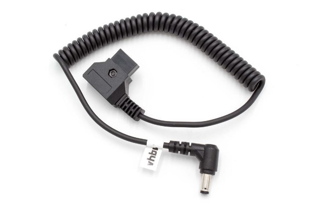 vhbw Adapter Kabel V-Mount-Akku auf 5,5 x 2,5 mm Buchse für diverse Kameras - 12,4 cm Schwarz