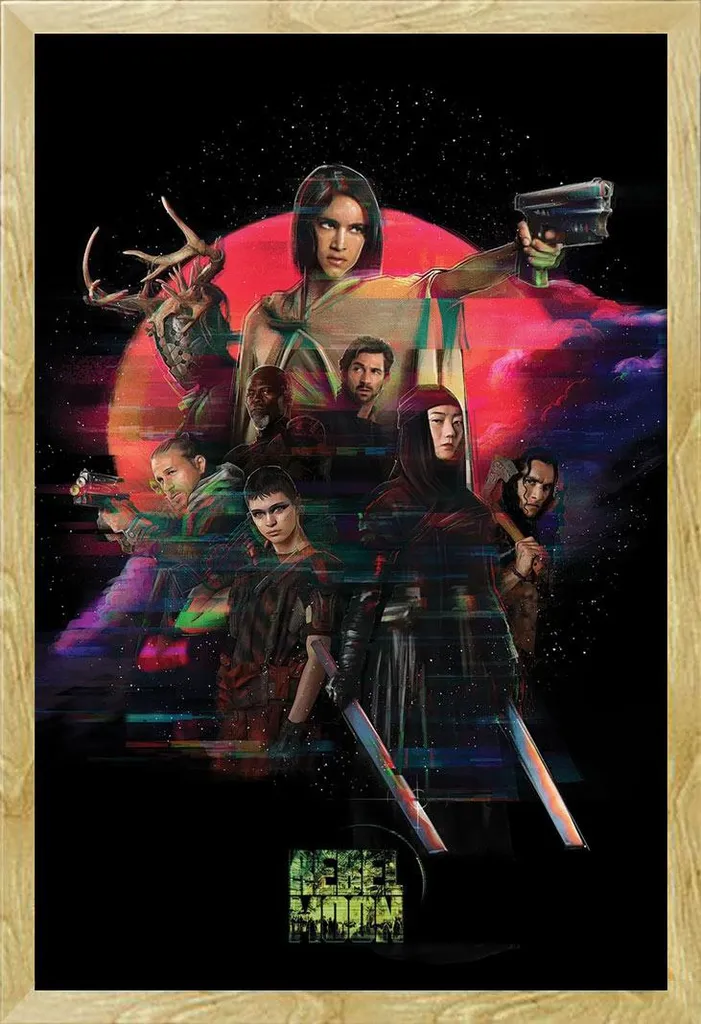 Affiche Rebel Moon prête à poser : Cadre Shinsuke® hêtre et vitre solide