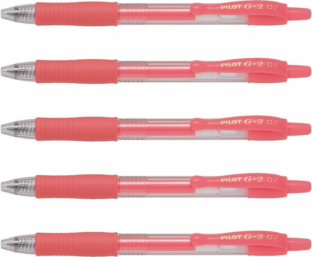Pilot G2-07 Gelschreiber Neonrot - 5er-Set Produktbild 
