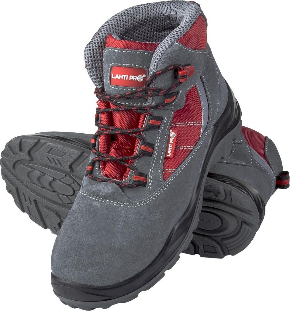 Lahti Pro WASHINGTON/OXFORD SWEETS, grau/rot, S1P SRC, 41, CE, LAHTI