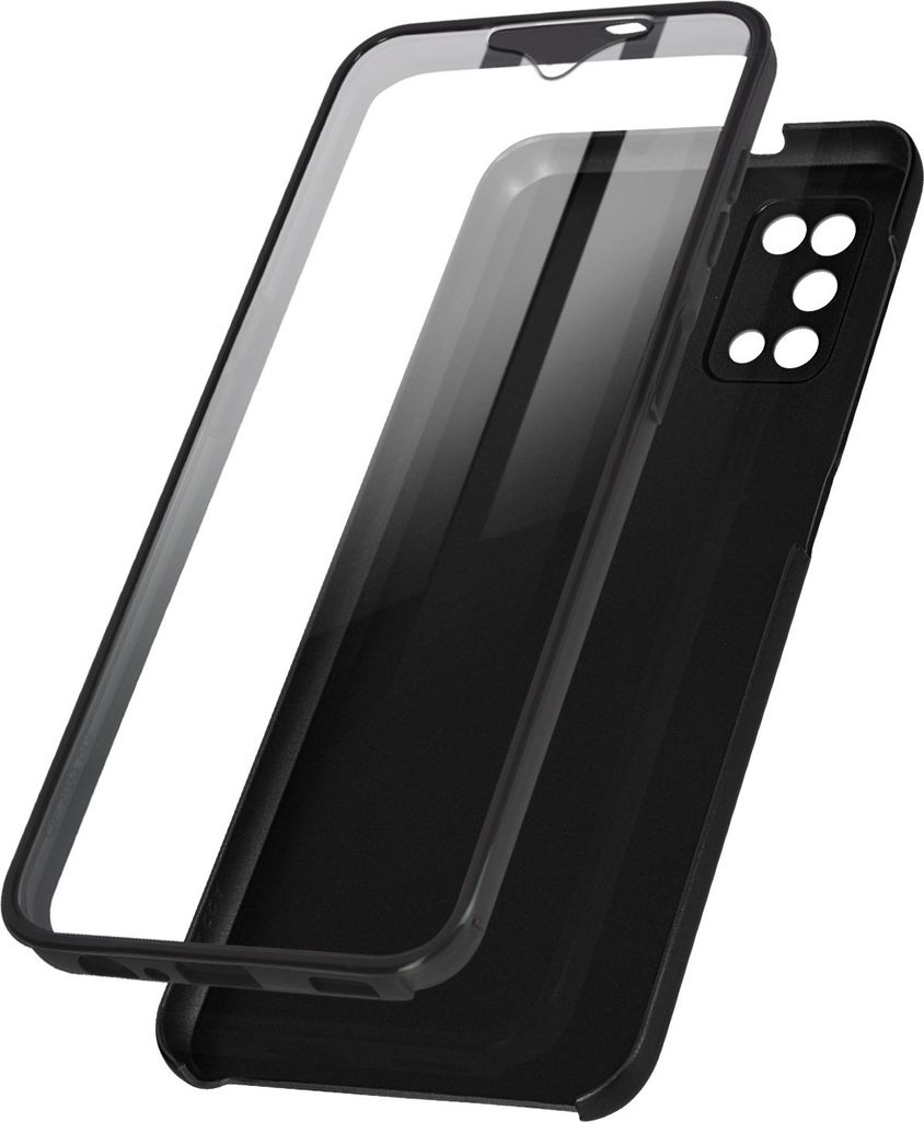 Avizar, Schutzhülle für Samsung Galaxy A03s, Vorder- + Rückseite, Schwarz