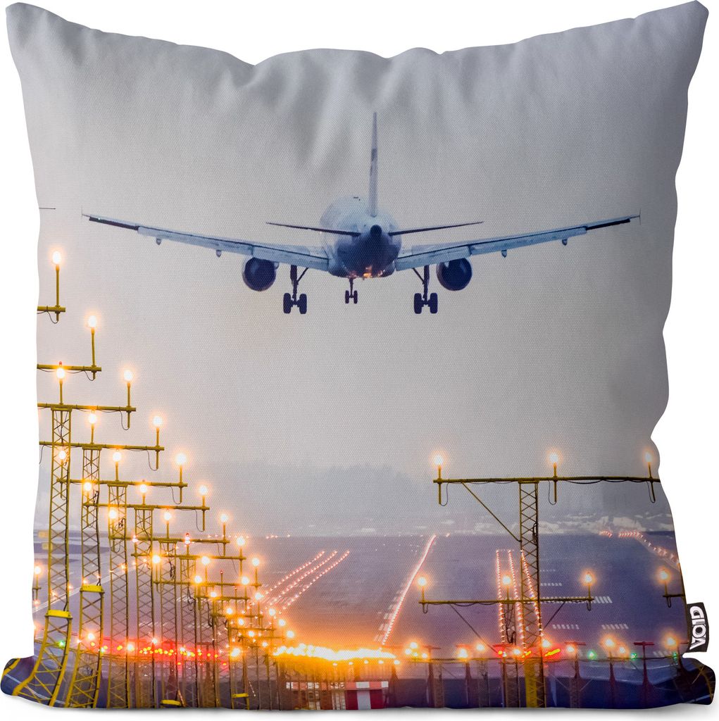VOID Flugzeug Landebahn Flughafen Kissenbezug Kissenhülle Sofakissen Kissen Deko Outdoor-Kissen Dekokissen