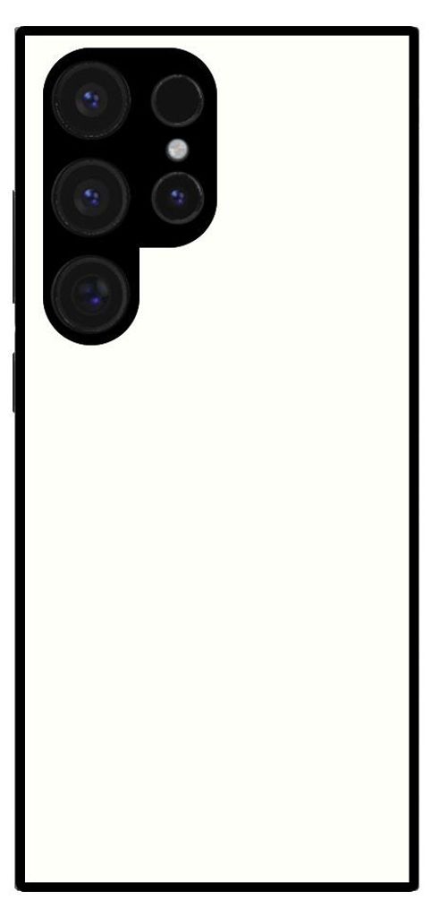 A white smartphone case with a black camera module is shown against a white background.