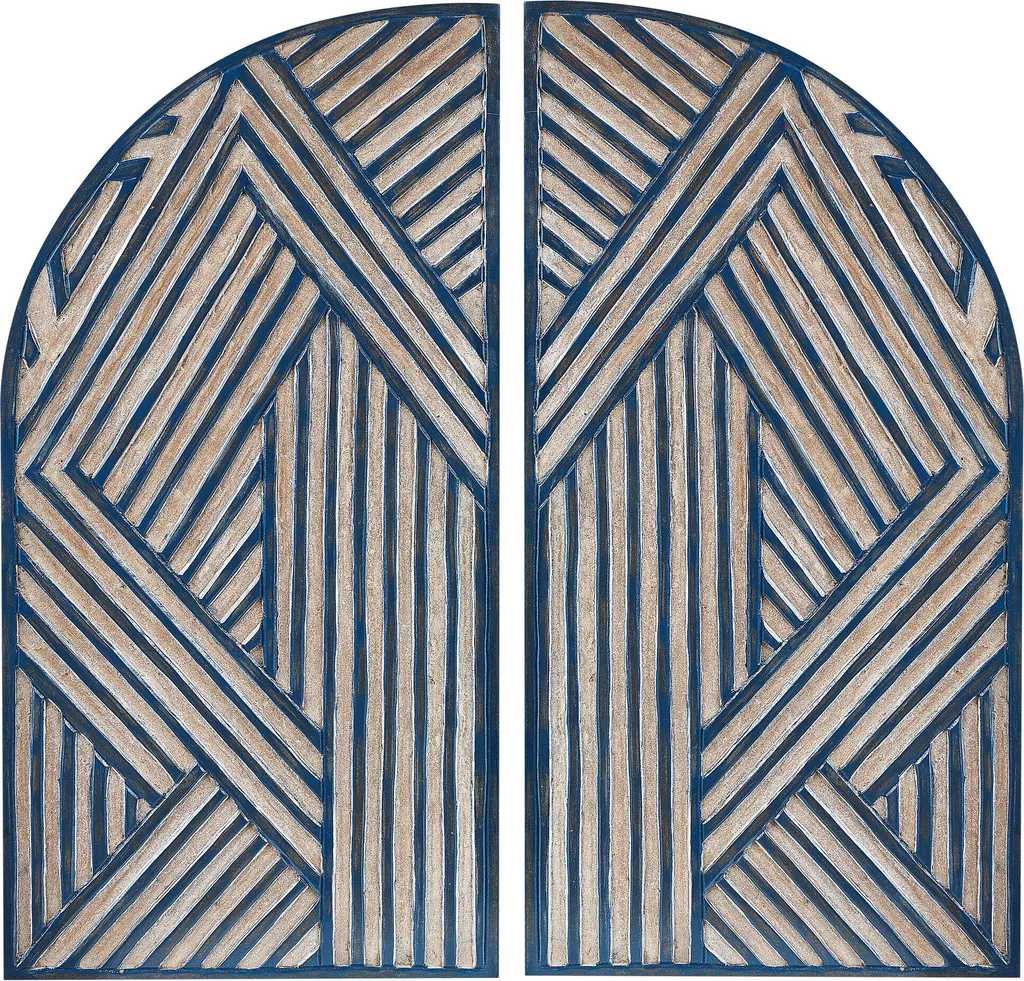 Décoration Murale Fenêtre Bleue MDF pour Habiller un Mur Vide et Nu