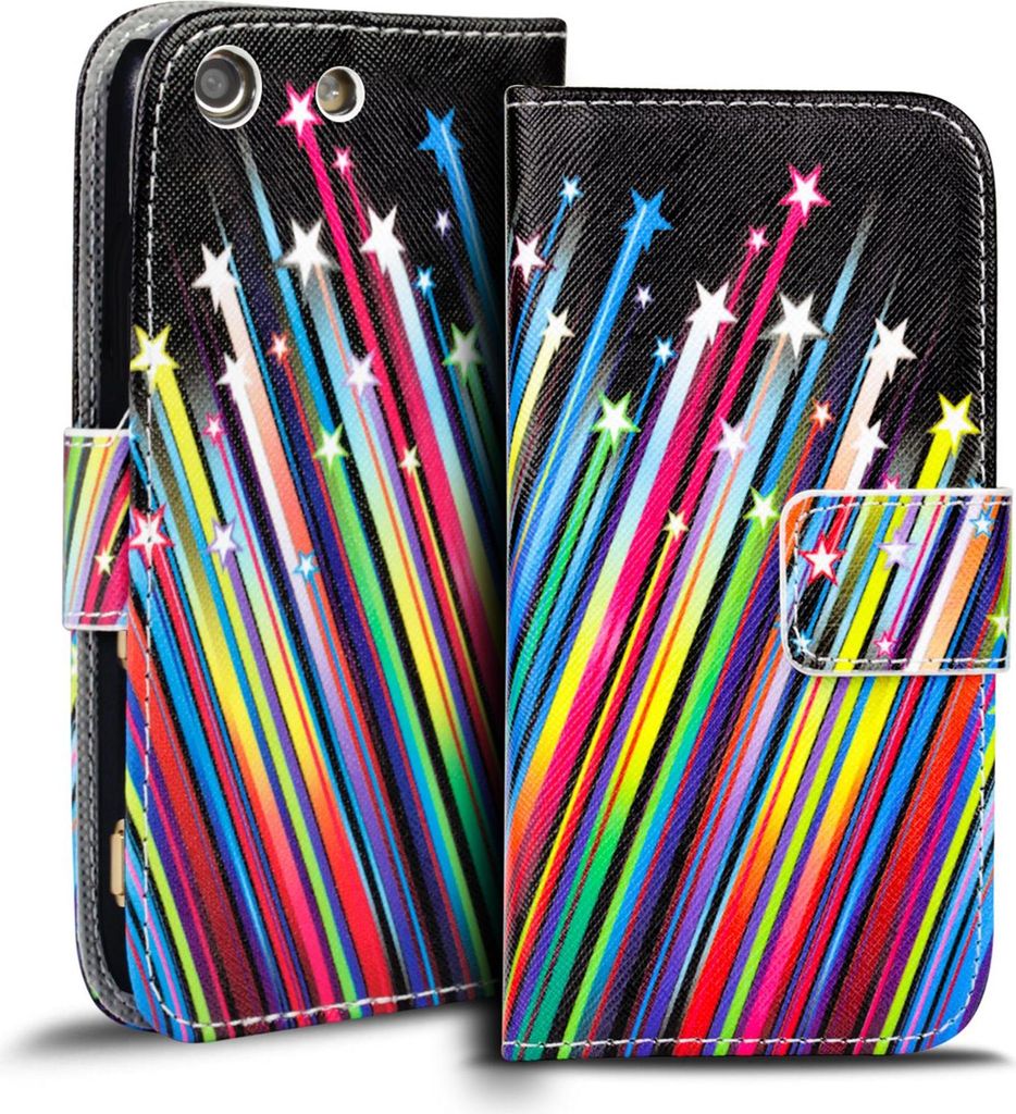 Handy Tasche für Sony Xperia M5 Hülle Kunstleder Motiv Schutzhülle Case