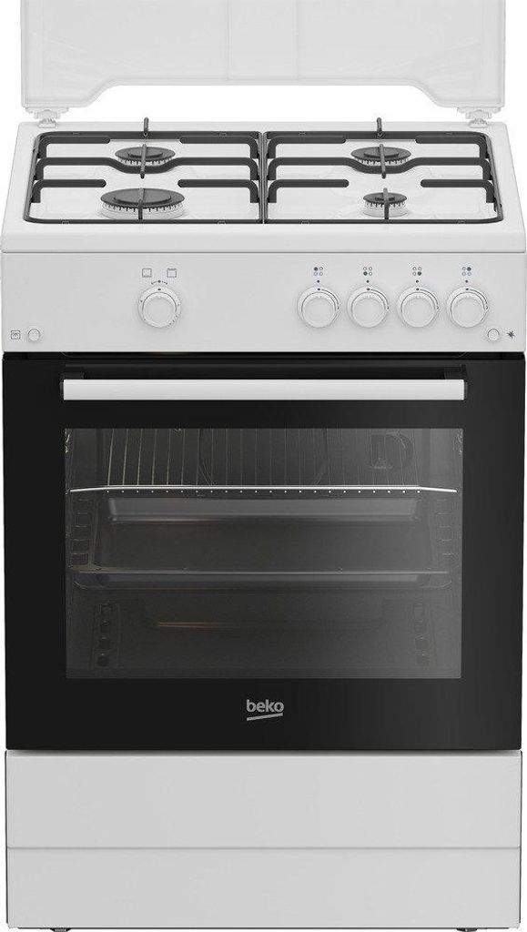 Beko FBG62010DW, Freistehender Herd, Weiß, Drehregler, Produktbild 