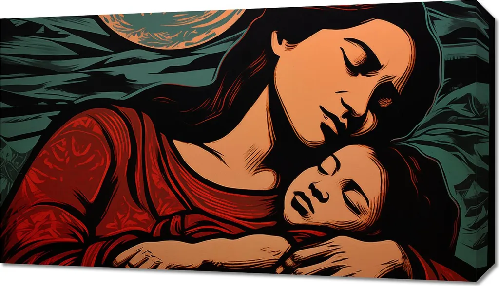 Tableau Image Liens Maternels 70 x 40 cm - Décoration Murale Premium