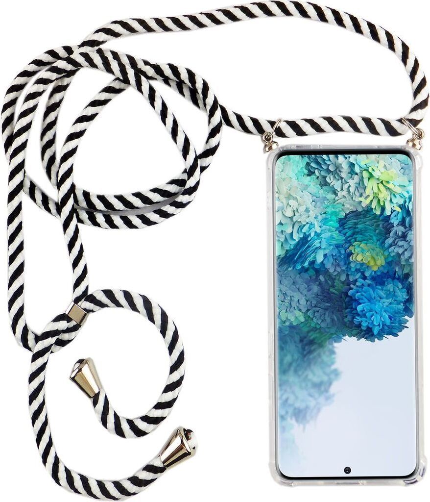 Handykette für Samsung Galaxy S20 - Smartphone Necklace Hülle mit Band - Schnur mit Case zum umhängen in Schwarz