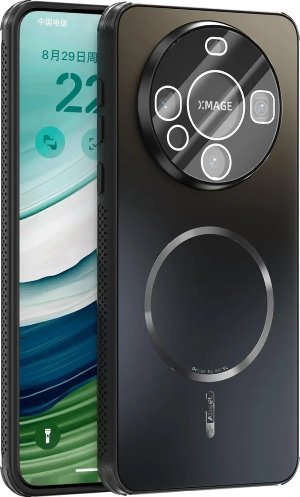 Cover Huawei Mate 60 Elegance Black - Magnetica e Antiurto