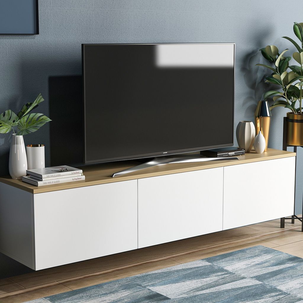 Skye Decor, Neon- Neon NRC, Weiß,Eiche, TV-Schränke, Produktbild 6