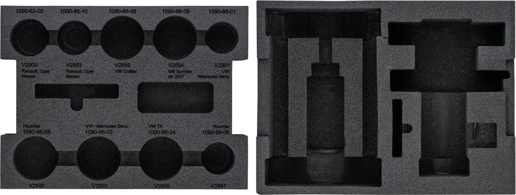 VIGOR Weichschaumeinlage leer V7857-L L x B x H: 393 mm x 282 mm x 35 mm
