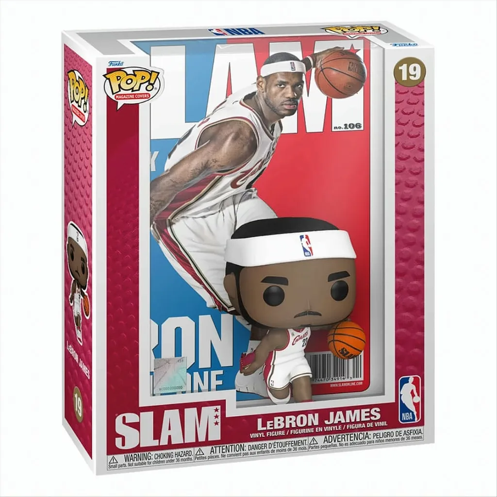 Cadeau Fan NBA Idéal Figurine LeBron James Pop Magazine Cover 9 cm