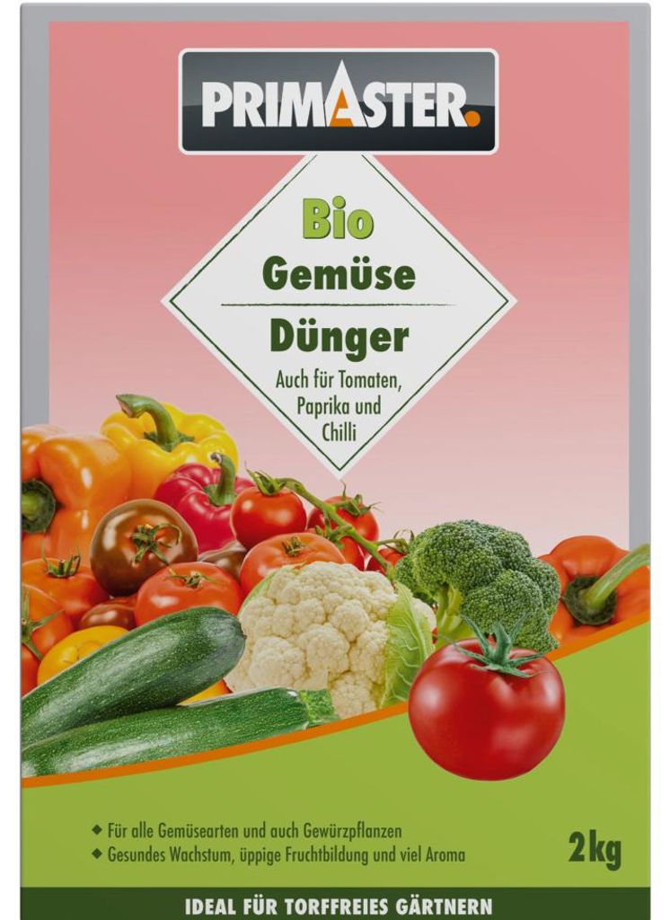 Gemüsedünger organisch-mineralisch NPK 10-3-5 für Gemüse, Kräuter, Tomaten & Paprika 2 kg