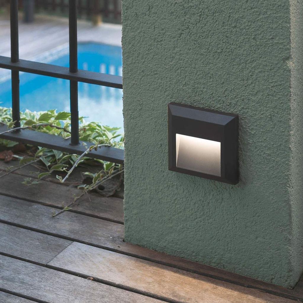 Luminaire LED en saillie GRANT-C 3000K IP65 gris foncé Image du produit 