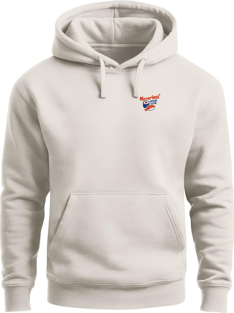 Herren Hoodie Sushi Lovers Club Kapuzenpullover Japan Food Style Kapuzen-Pullover Männer Fashion Streetstyle Neverless