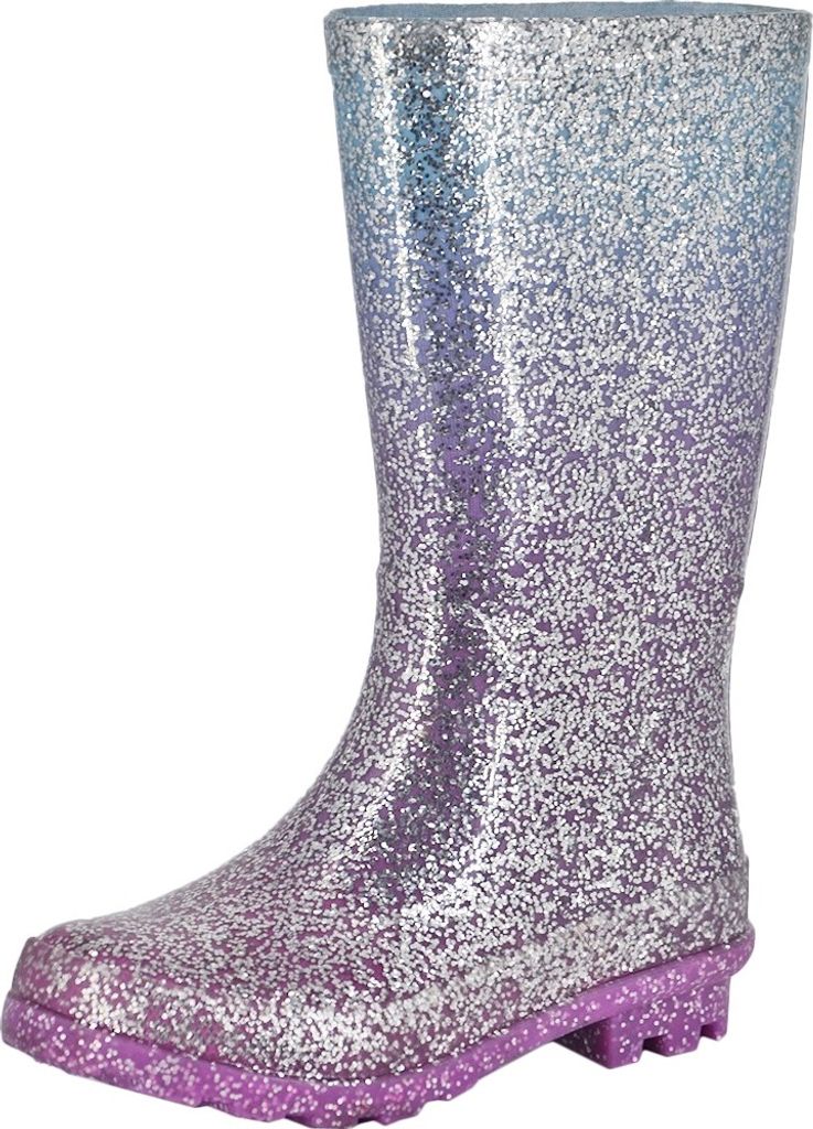 StormWells - Mädchen Gummistiefel, Glitzer DF2144 (32 EU) (Flieder)