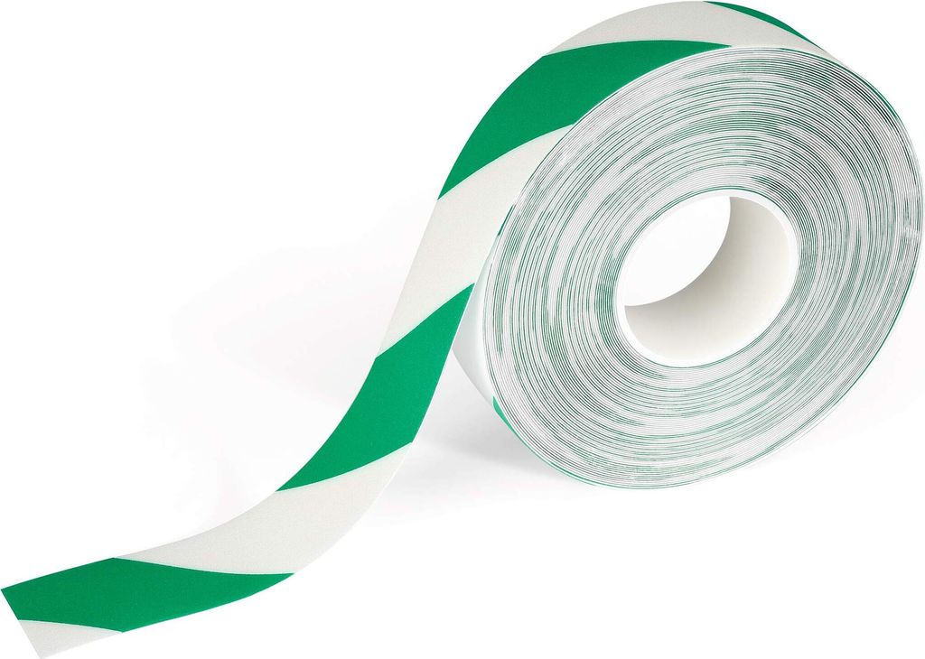 DURABLE Bodenmarkierungsband DURALINE 50/07, 1726131 grün/weiß