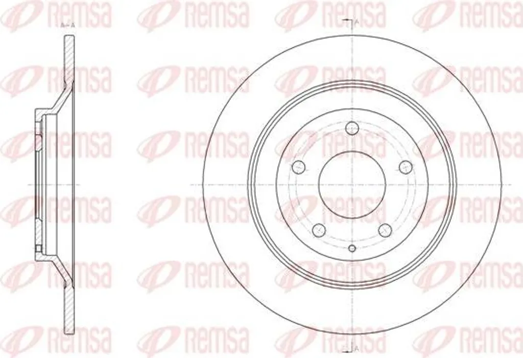 Disque de frein avant ventilé REMSA 61518.00 compatible CX-5