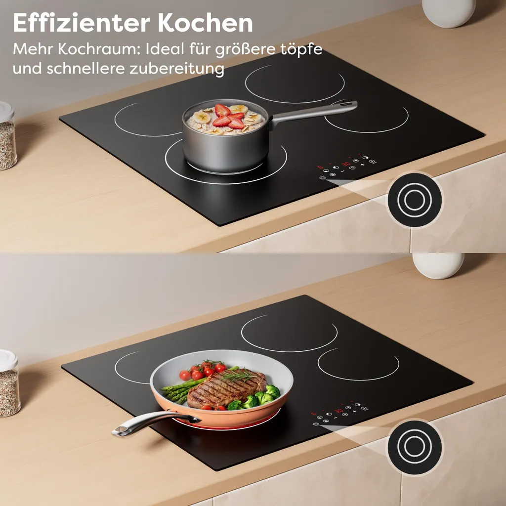 Plaque de cuisson vitrocéramique CDVER64B CDV Touch Control 6400W 60cm - 3