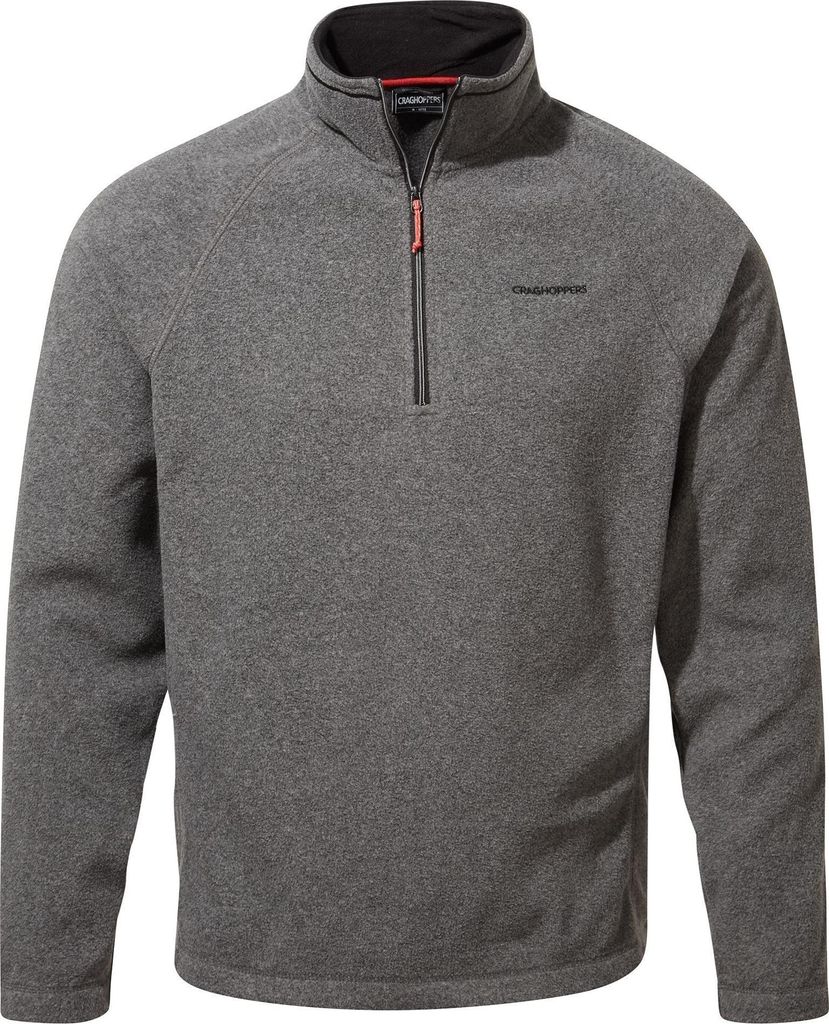 Craghoppers - "Corey VI" Fleece-Oberteil, mit halbem Reißverschluss für Herren CG1466 (3XL) (Schwarzer Pfeffer meliert)
