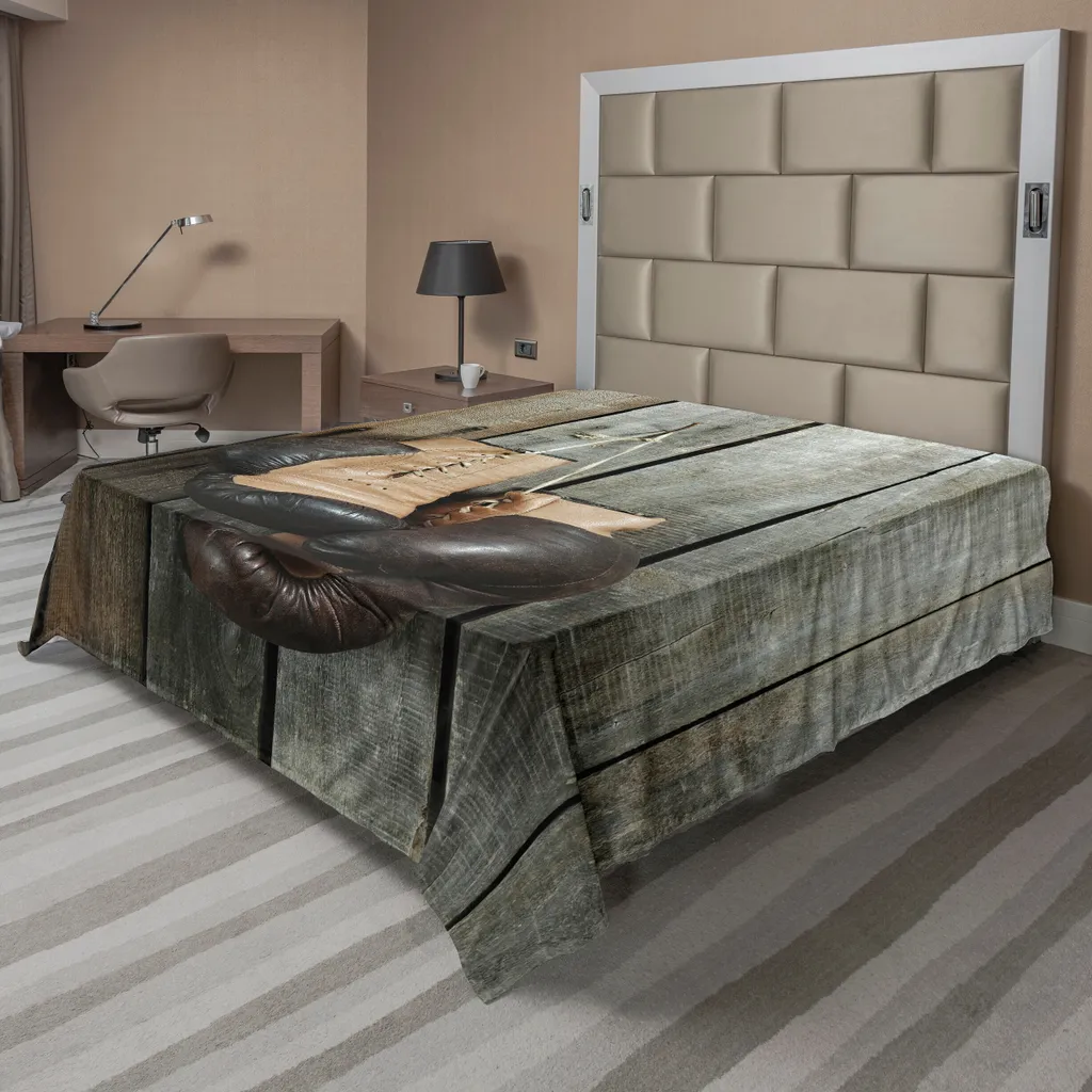 Grand Drap de Lit 260x228 cm pour Décoration de Chambre Style Industriel